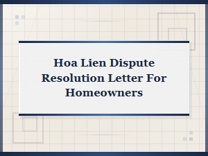 Attorney Demand Letter for Hoa Lien Disputes
